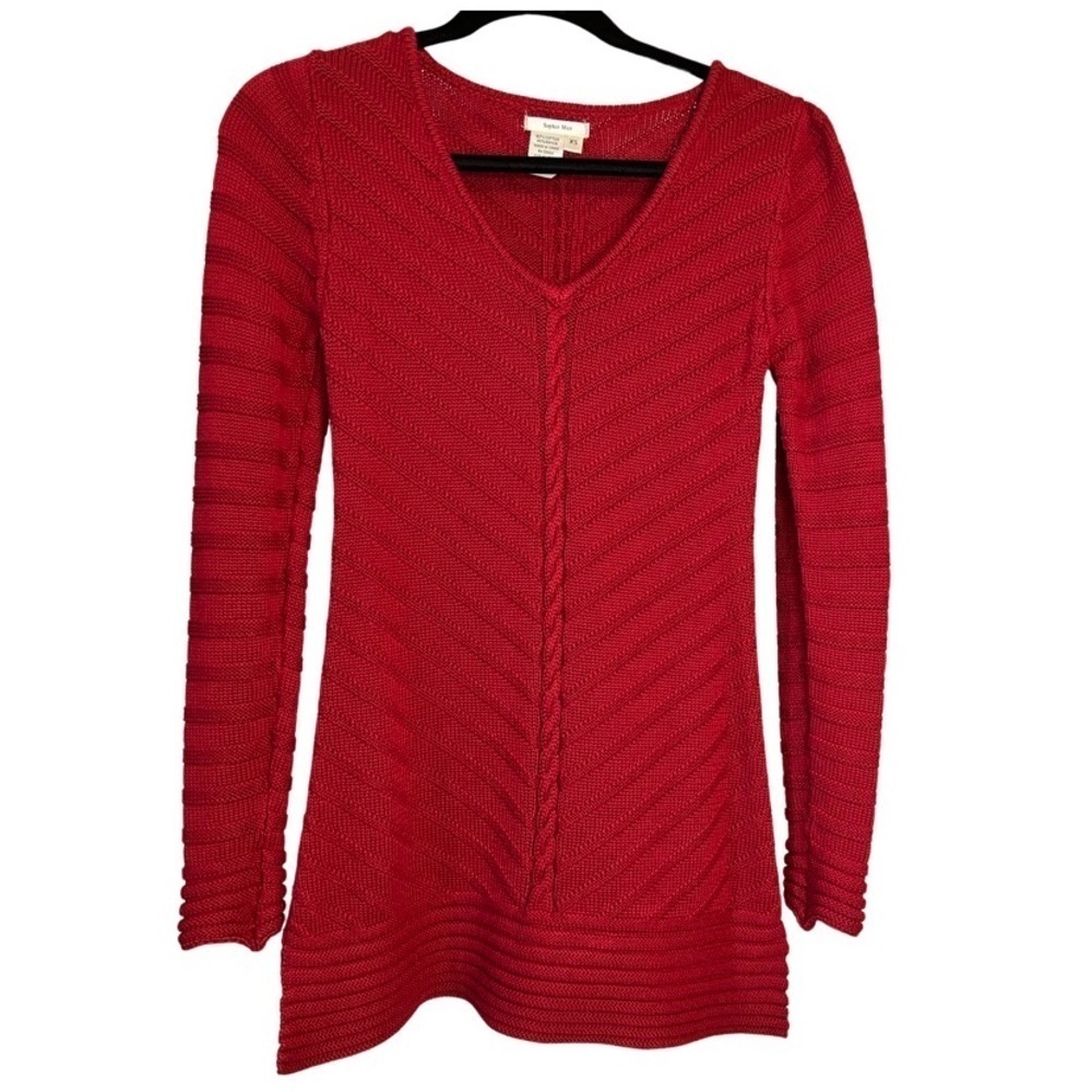 𝅺SOPHIE Max Women’s V-neck Sweater Red Size XS In Great Condition